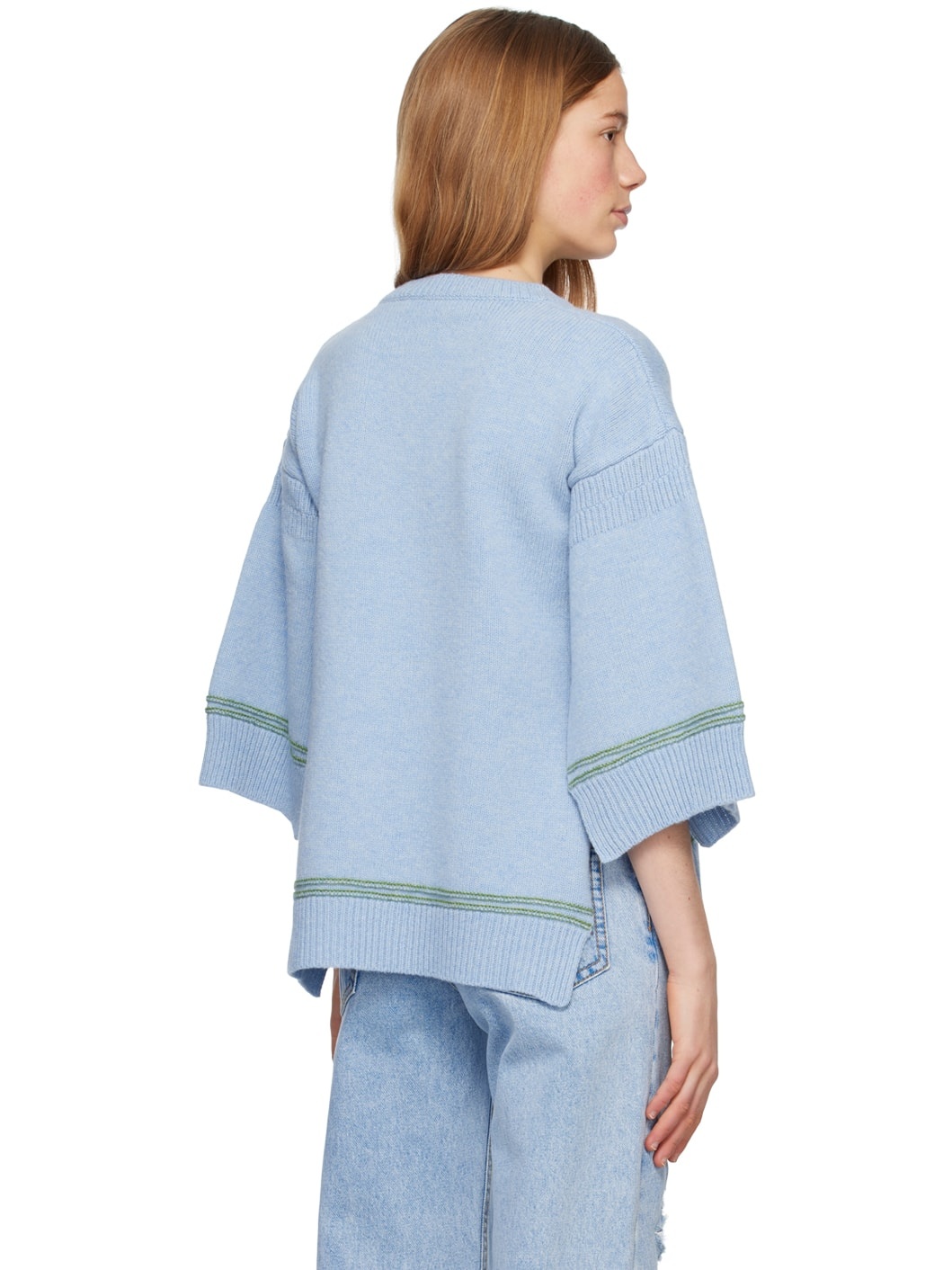 Blue Intarsia Sweater - 3