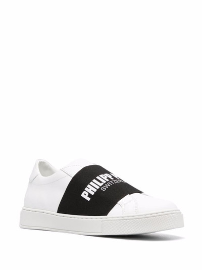 PHILIPP PLEIN logo-print slip-on trainers outlook