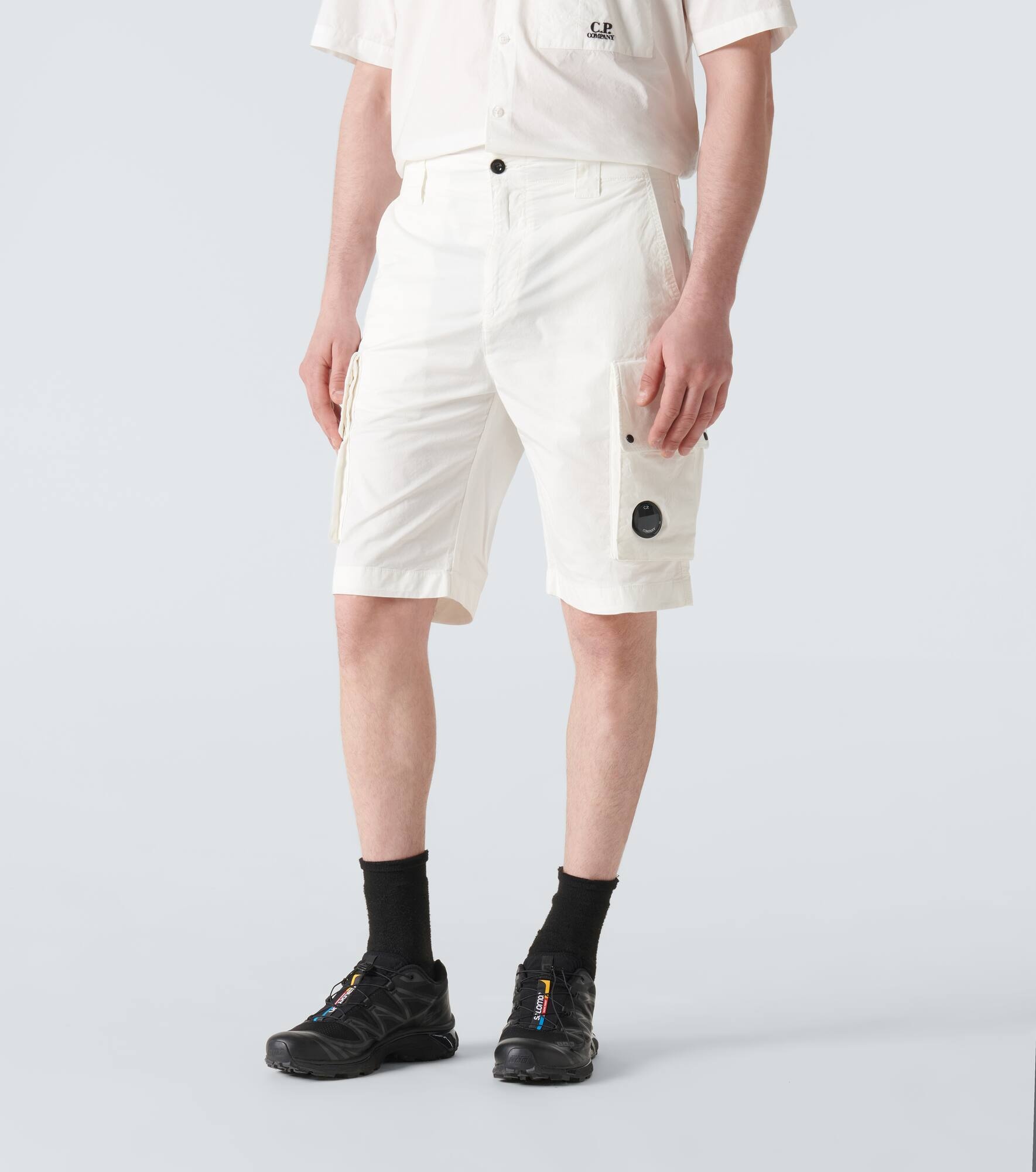 Cotton-blend twill cargo shorts - 3