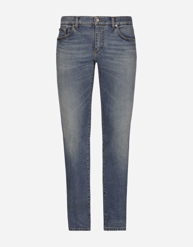 Washed 말라 붙은 stretch 청바지 와 whiskering 1