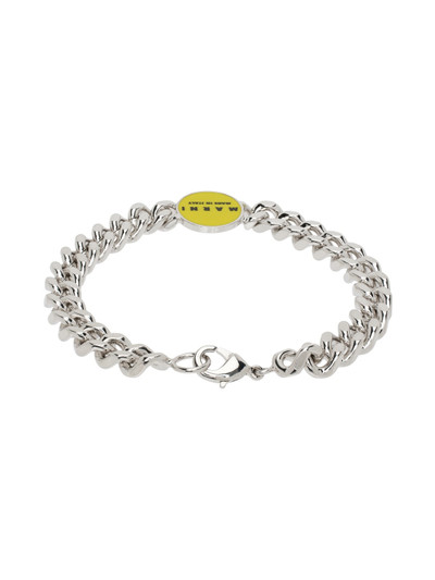 Marni Silver & Yellow Logo Chain Bracelet outlook
