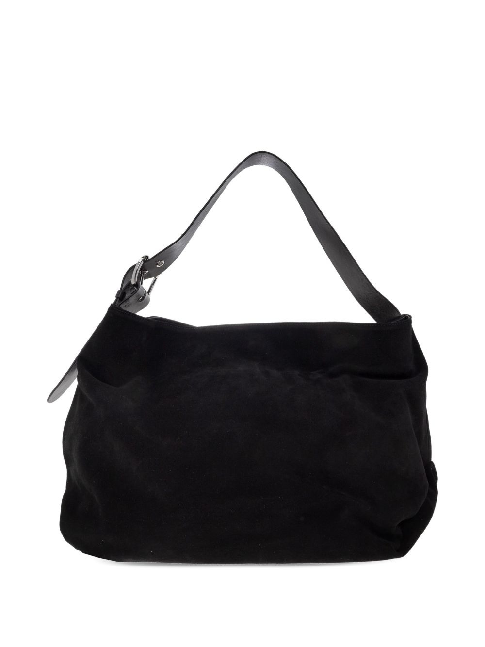 large Maxime belted suede shoulder bag - 1