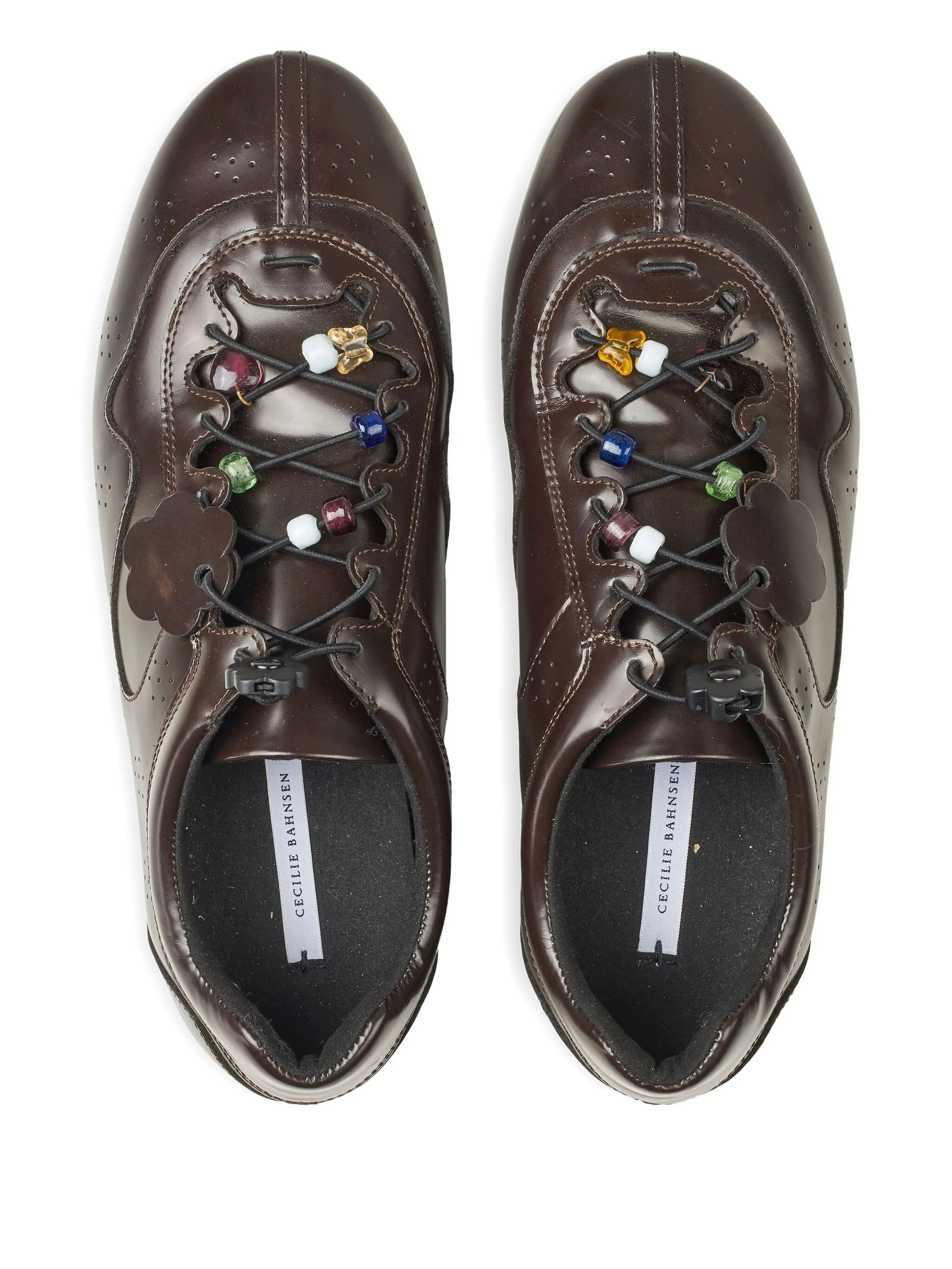 Cecilie Bahnsen Blaise Beaded Leather Sneakers - 3