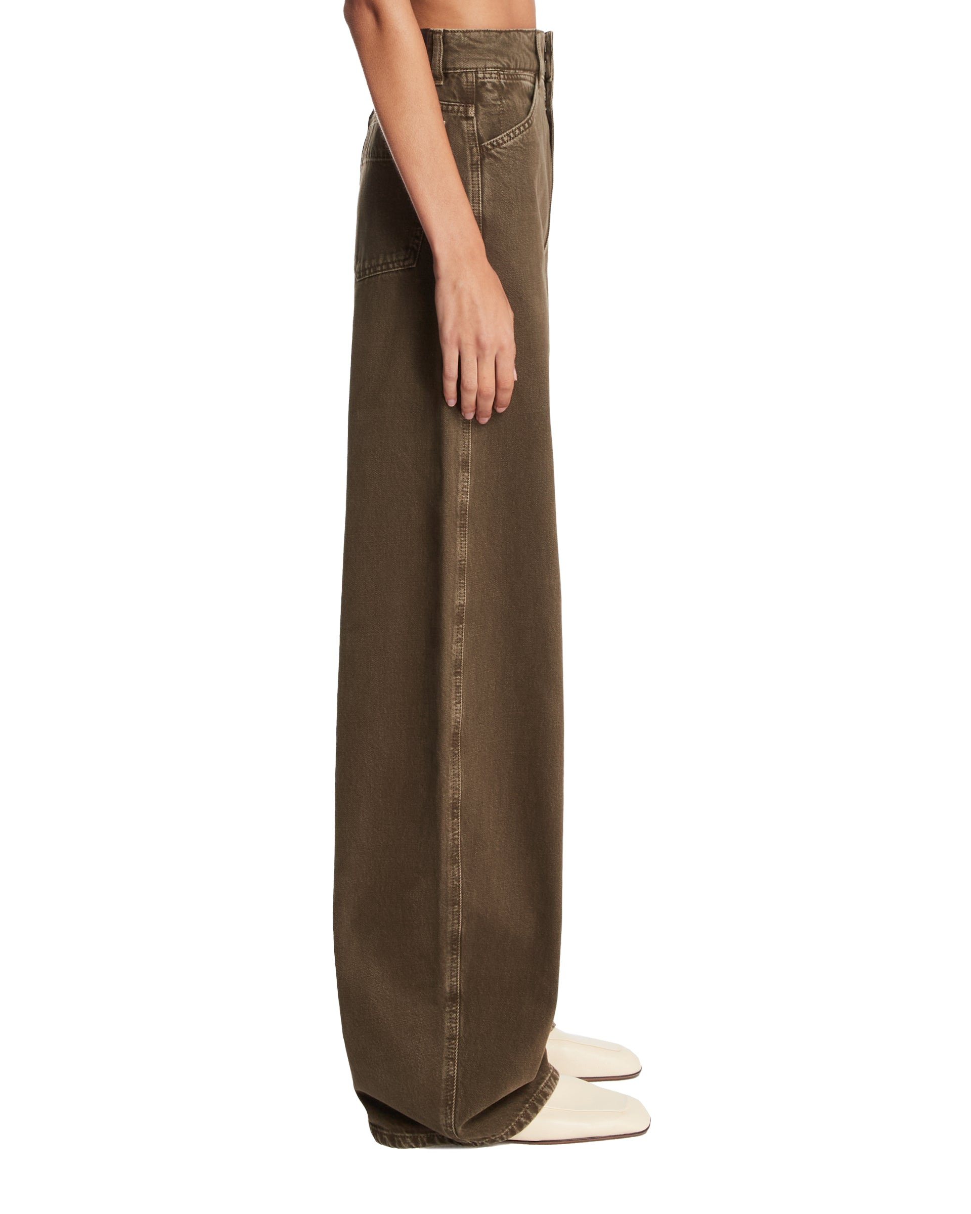 Green Curved Jeans - 5