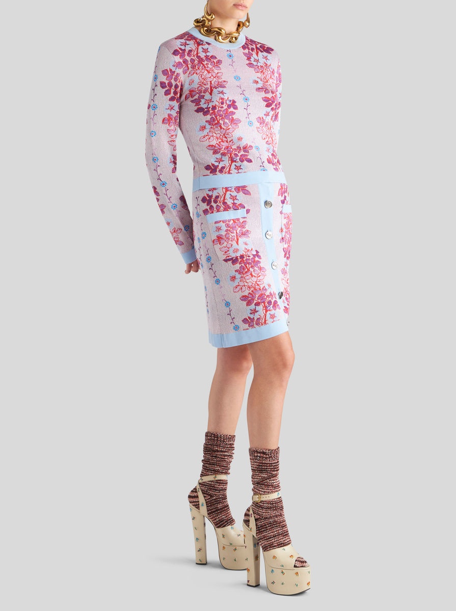 FLORAL JACQUARD SWEATER - 2