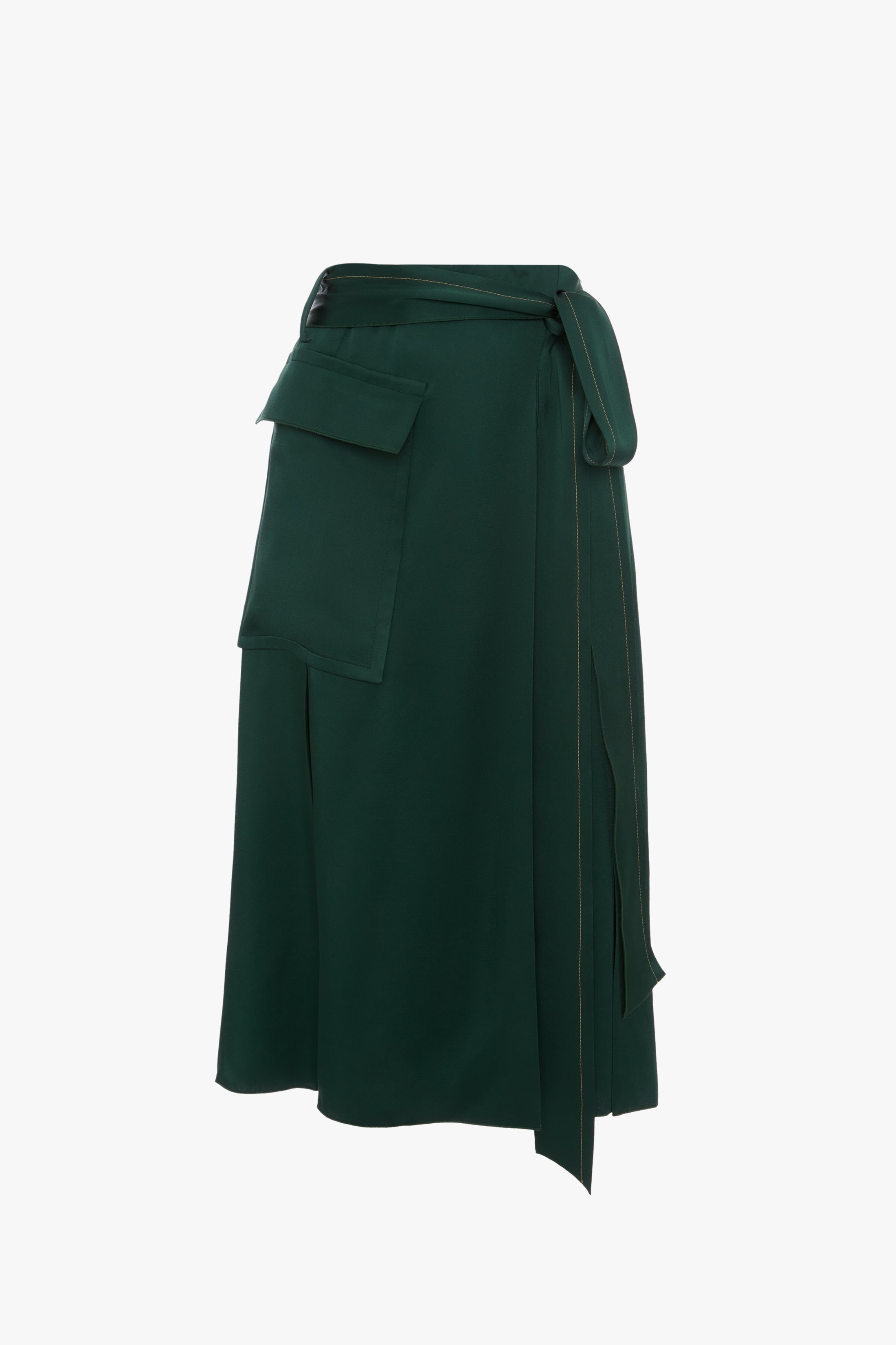 Trench Skirt in Bottle Green - 1