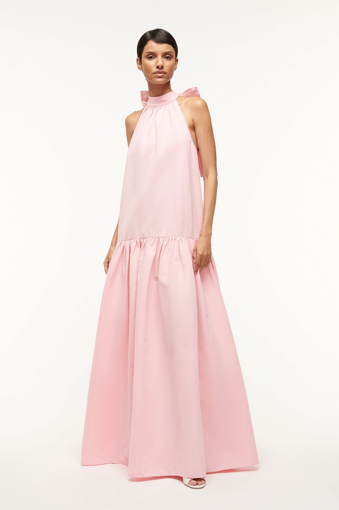 STAUD MAXI MARLOWE DRESS PEARL PINK - 1