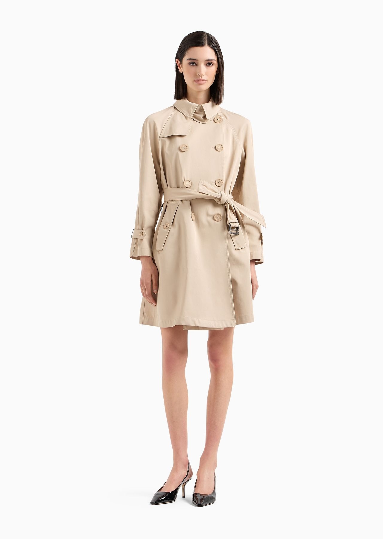 Double-breasted trench coat in water-repellent gabardine - 2