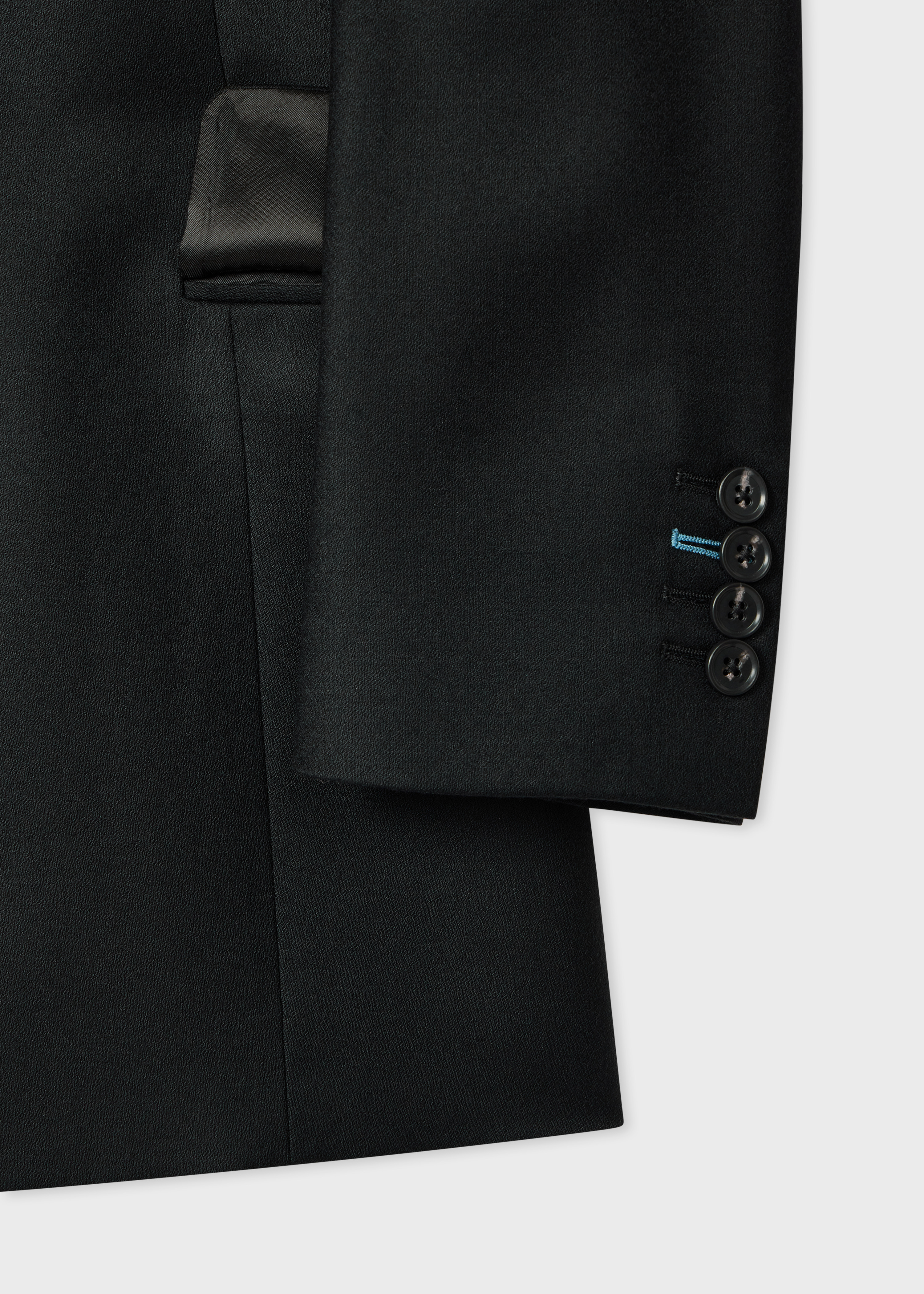 Women's Black Flannel Double-Breasted Suit - 3