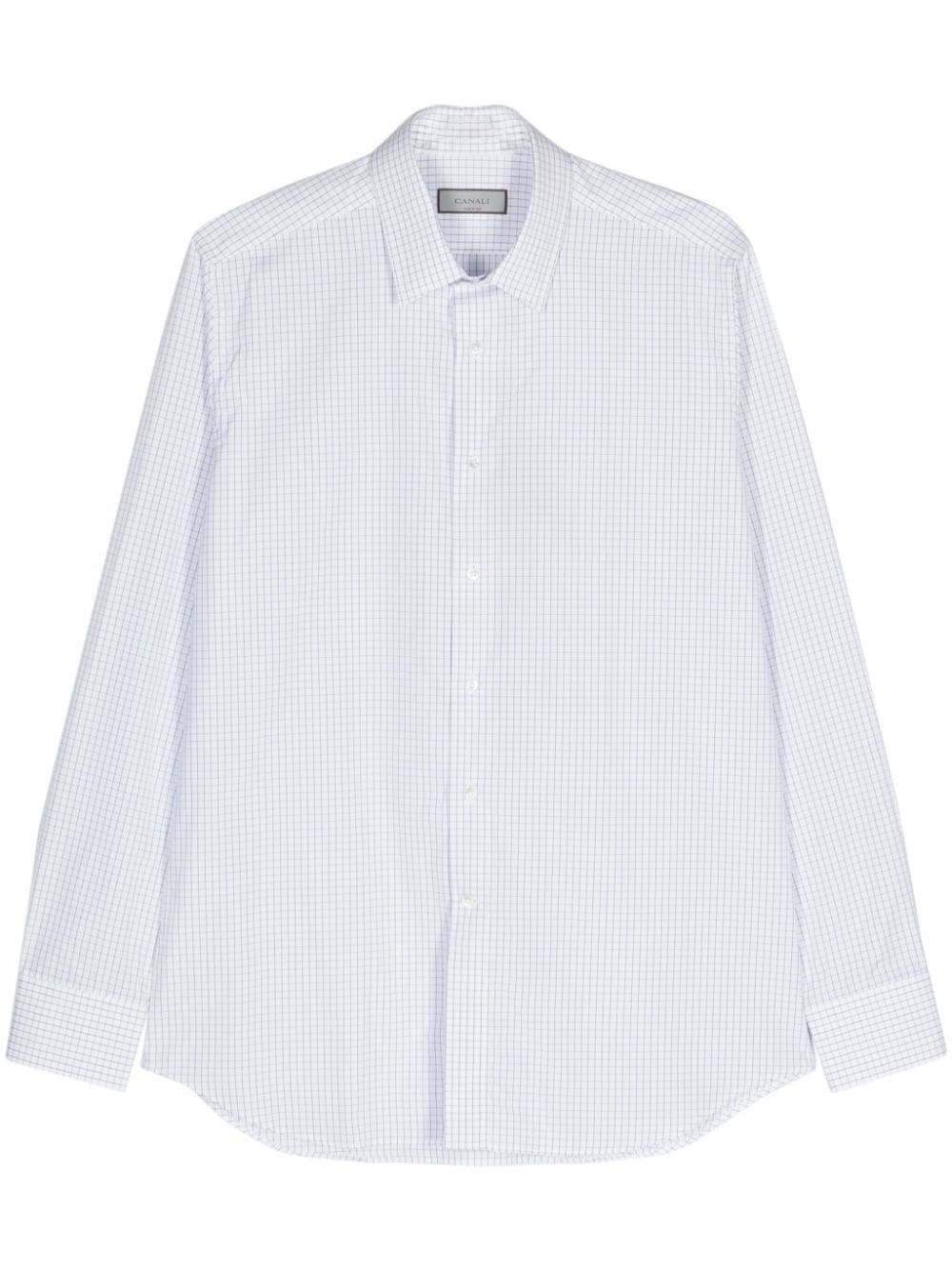check-pattern cotton shirt - 1