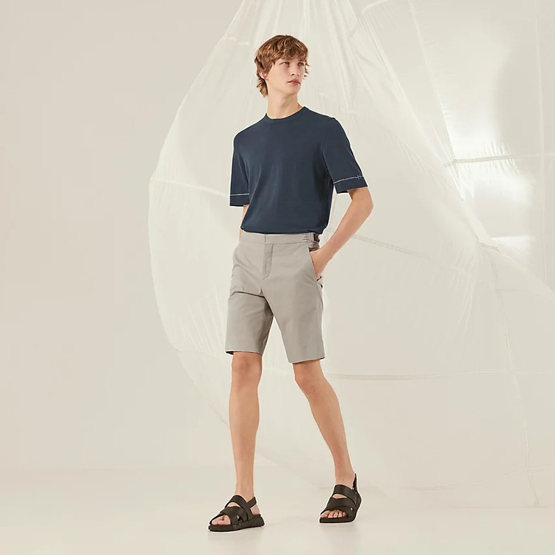 Saint Germain shorts with leather tab 1