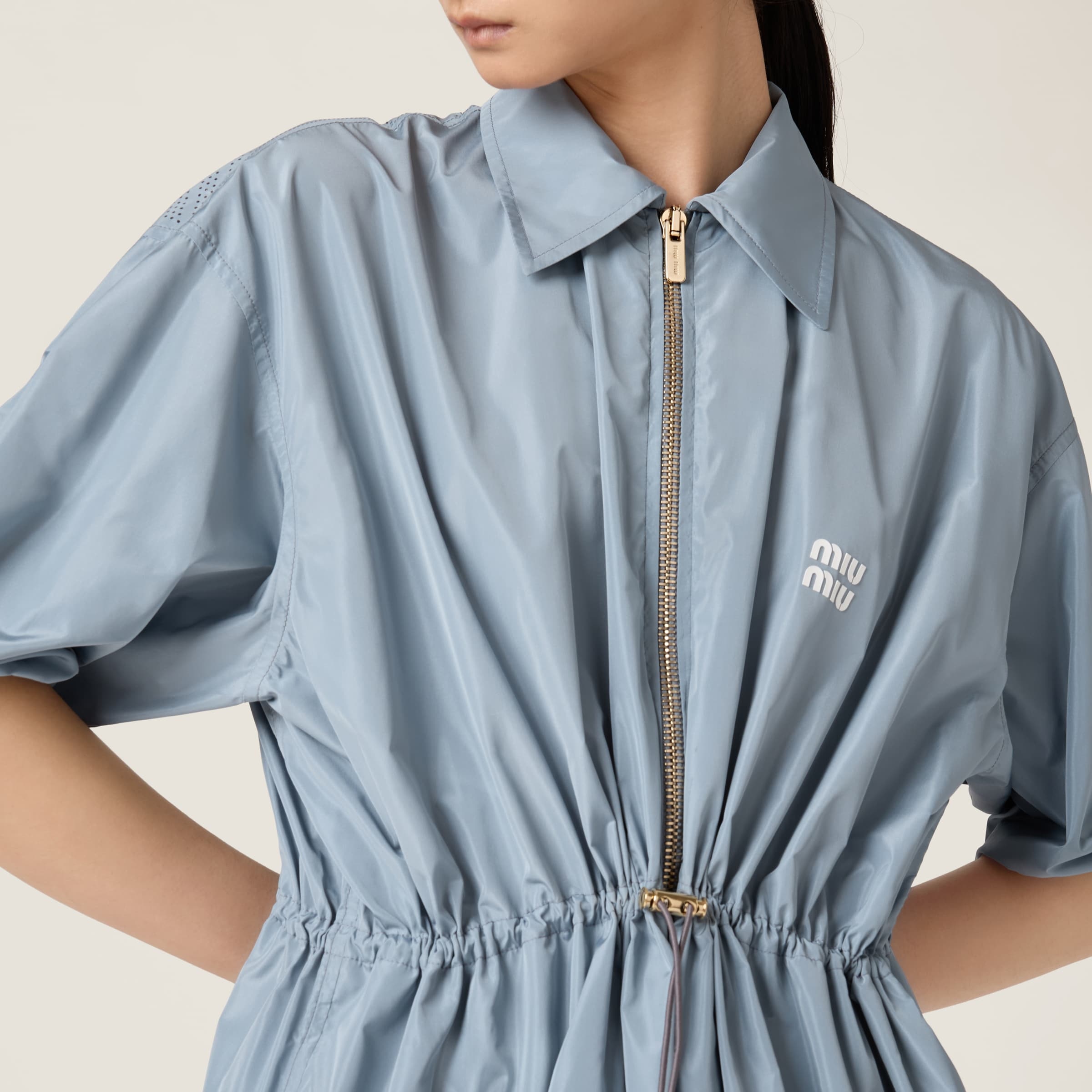 Technical silk mini-dress - 5