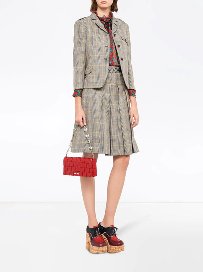 Miu Miu plaid single-breasted jacket outlook