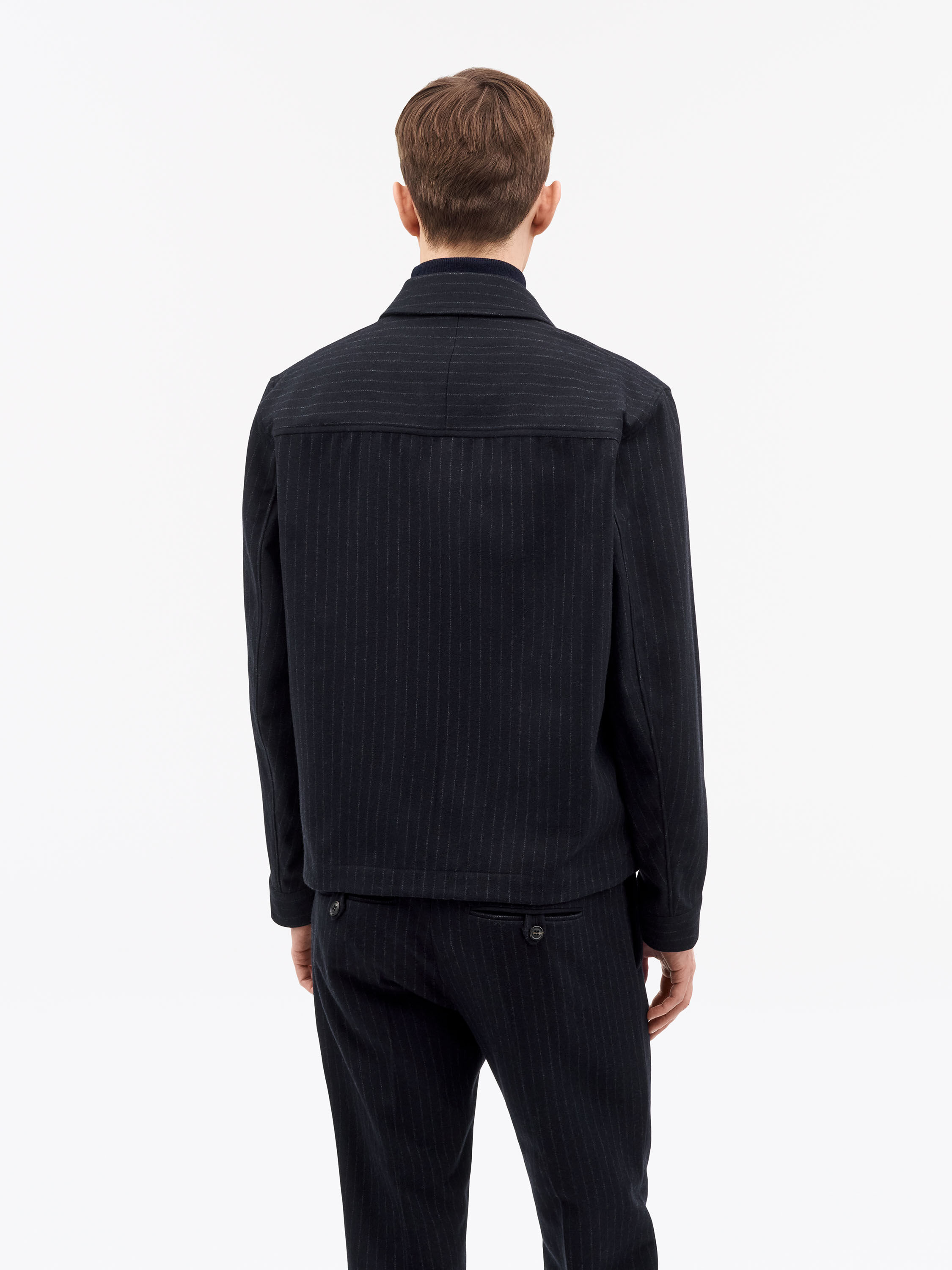 Barnaby C Pinstripe Shirt Jacket - 3