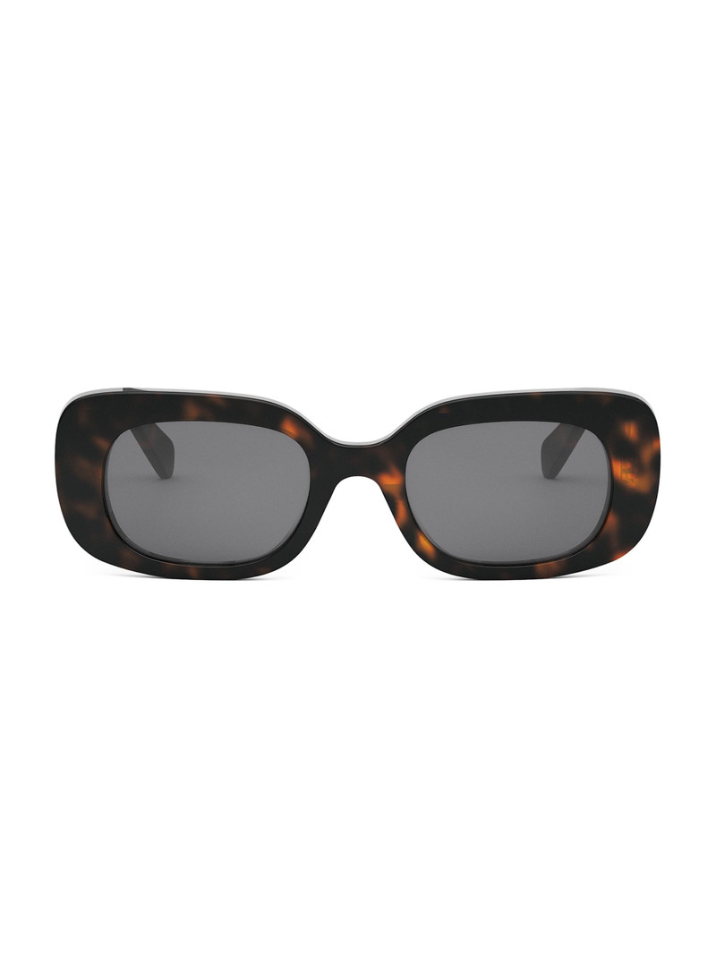 Women's Bold 3 Dots 51MM Rectangular Sunglasses - Dark Havana Grey - 1