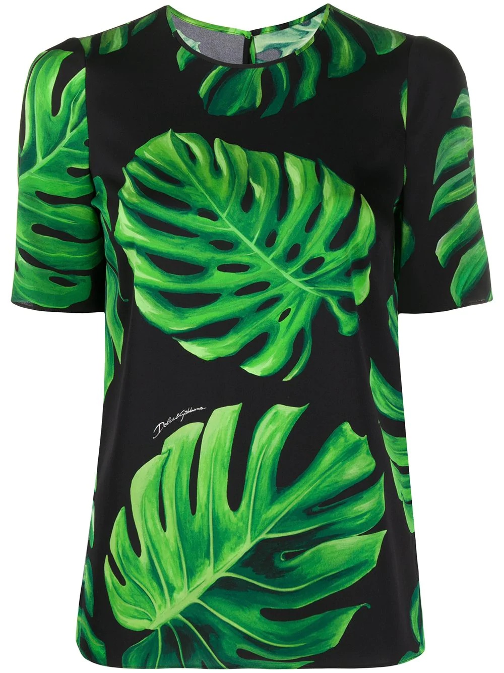 Philodendron print T-shirt - 1