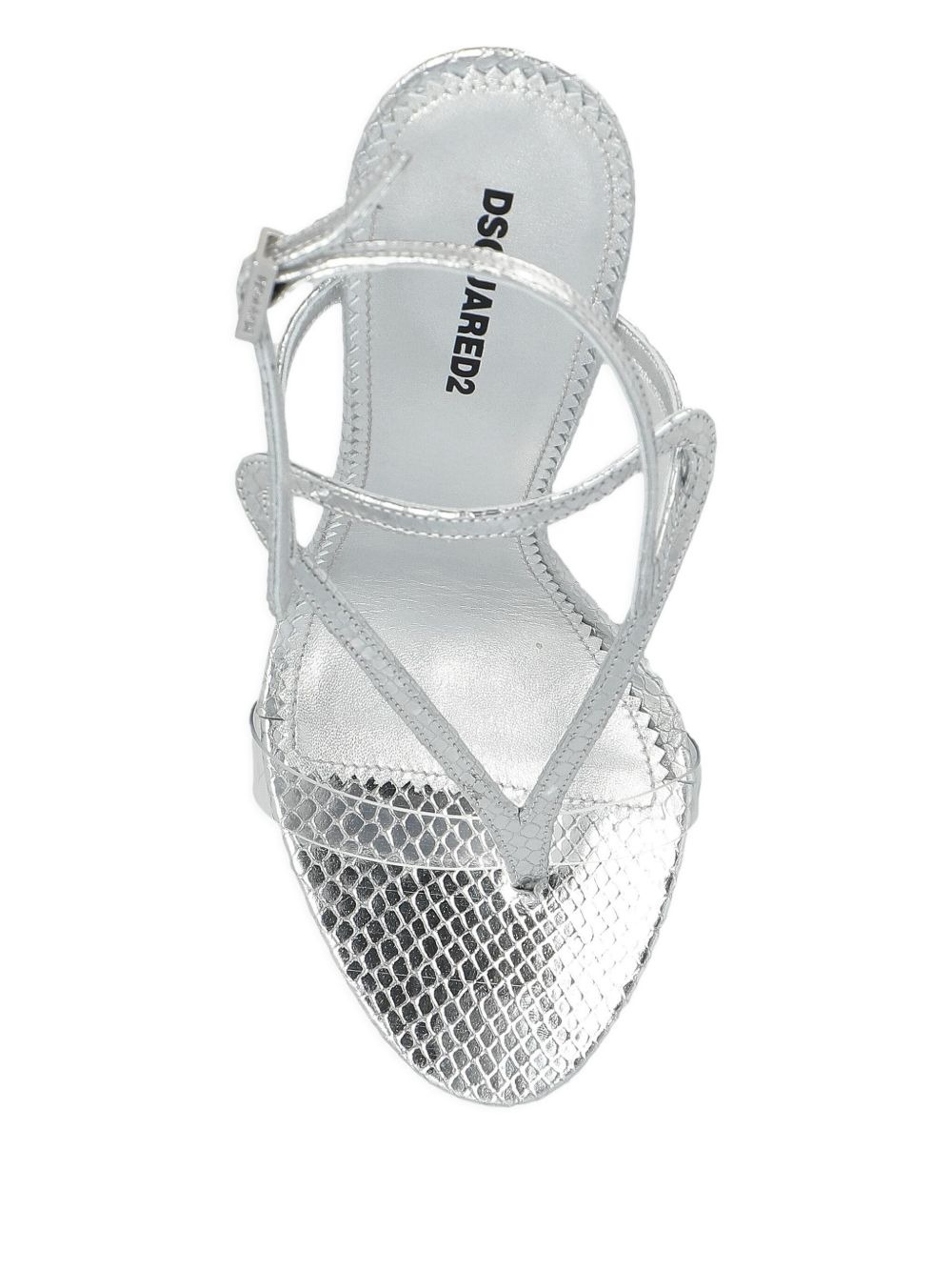 140mm leather heeled sandals - 4