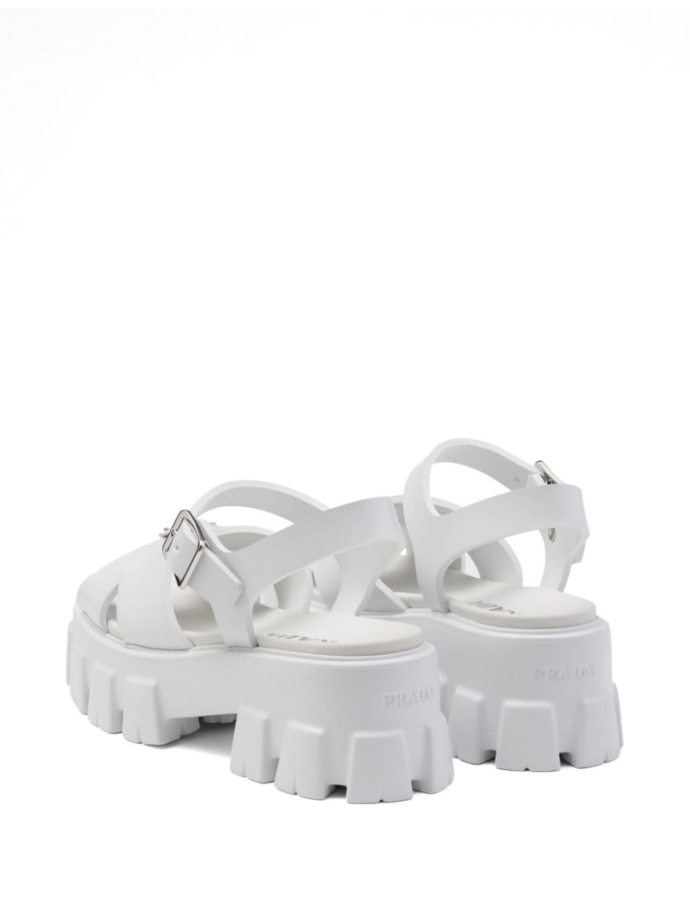 triangle-logo platform sandals - 3