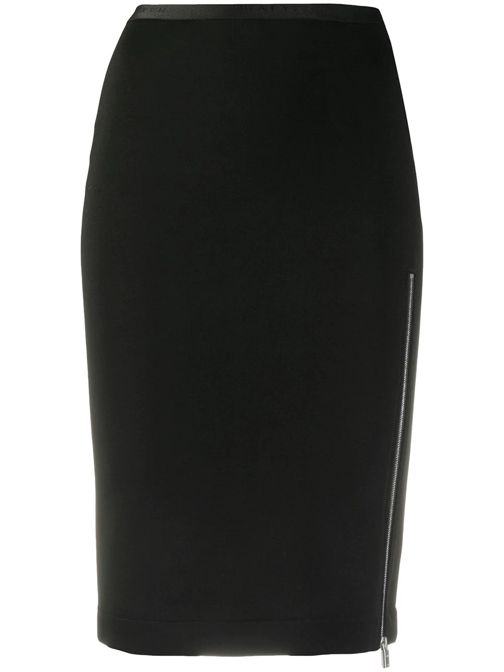 zip side-slit pencil skirt - 1