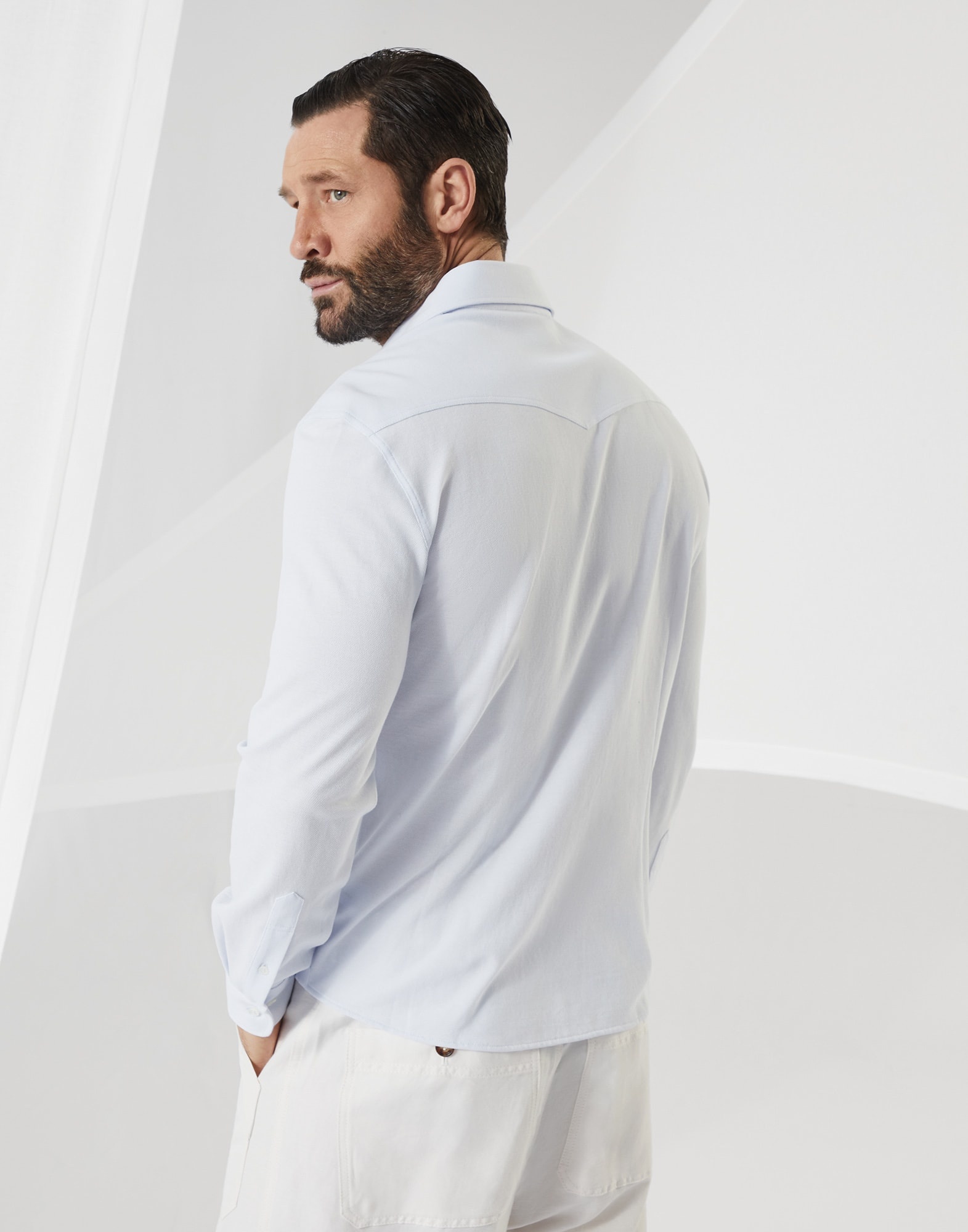 Cotton piqué western shirt - 2