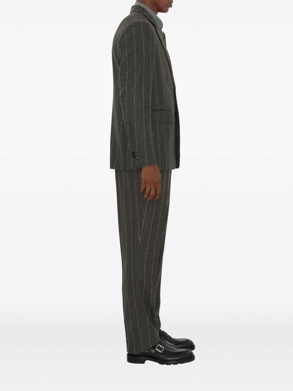 pinstriped tailored trousers - 3