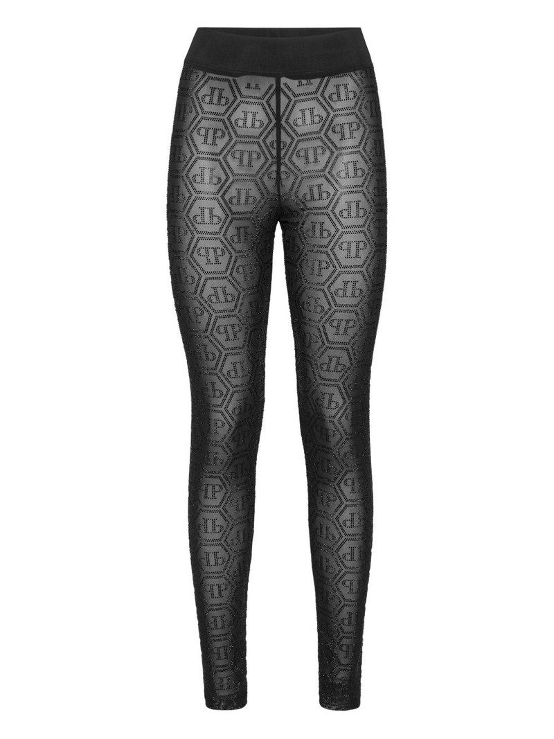 Monogram Strass leggings 1