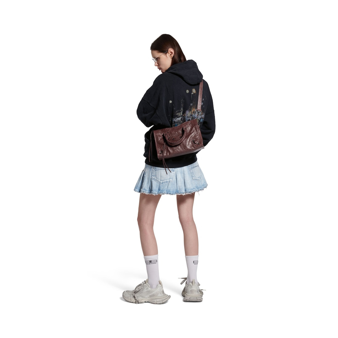 Women's Le City Bag Small in Dark Burgundy - 8