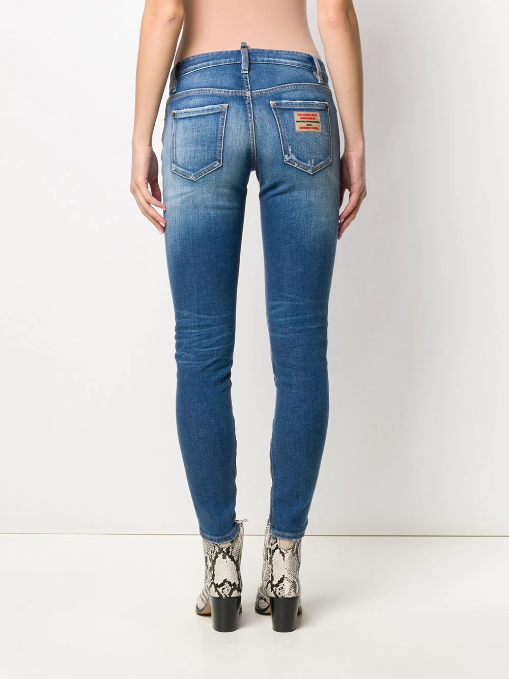 distressed skinny jeans - 4