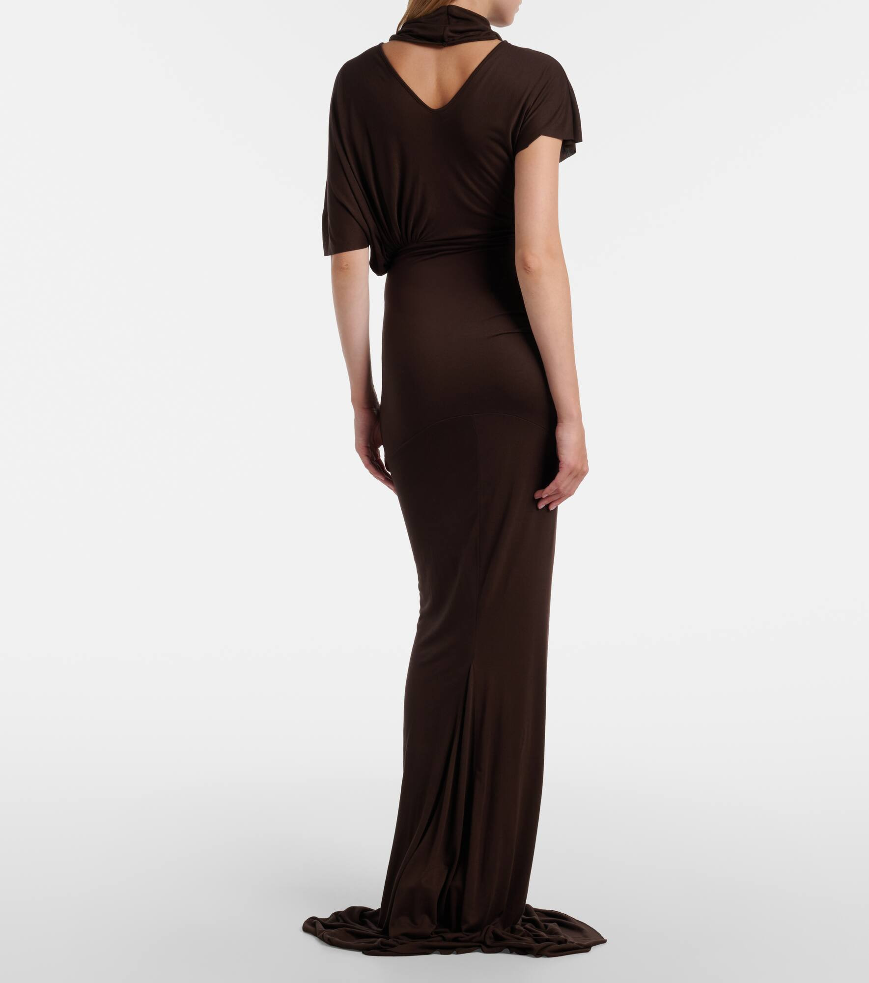 Lilith draped jersey gown - 3