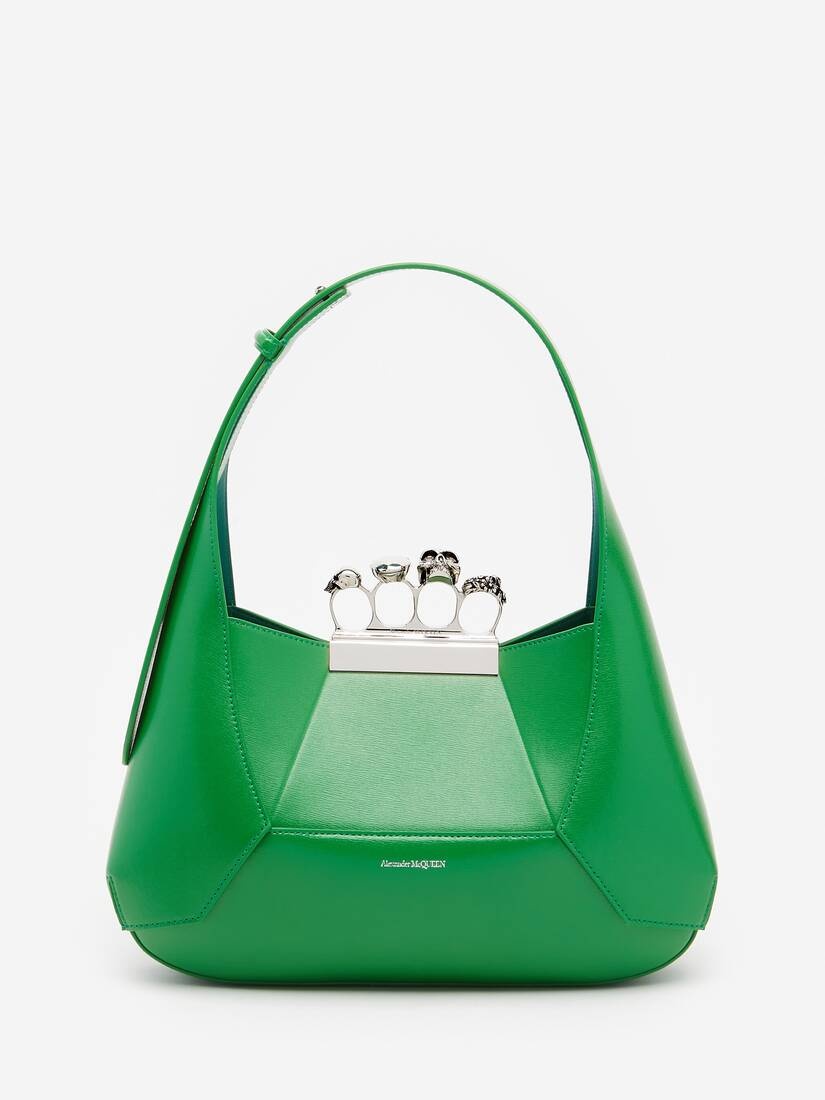 Women's The Jewelled Hobo Bag in Bright Green - 1