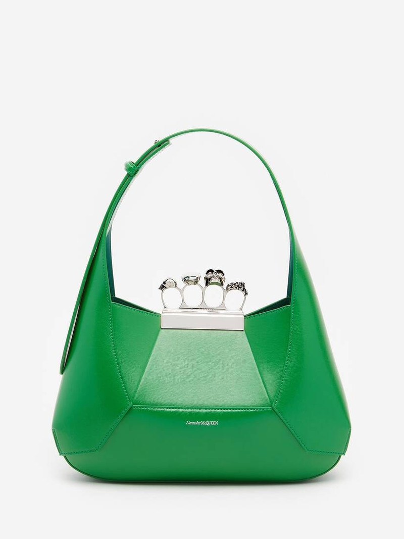 Women's The Jewelled Hobo Bag in Bright Green 1