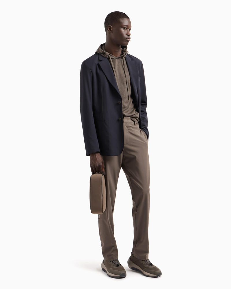 EMPORIO ARMANI TRAVEL ESSENTIALS STRETCH NYLON TROUSERS outlook