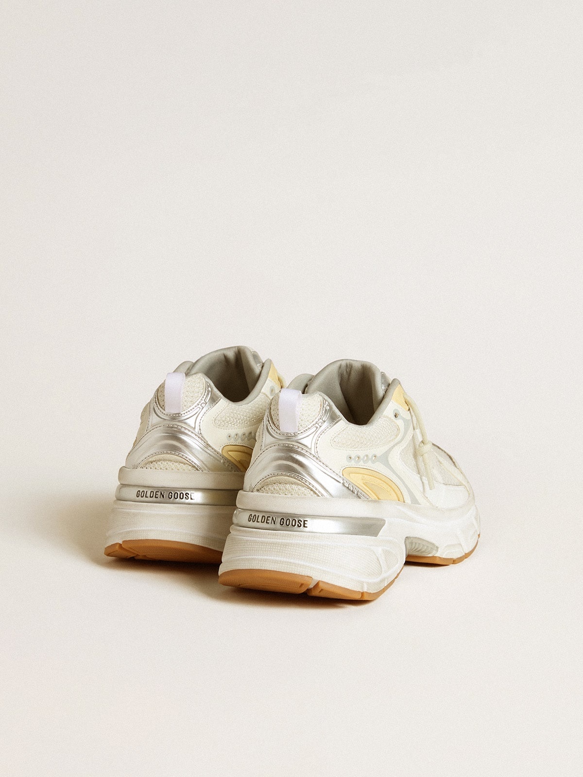 Men’s Lightstar in white leather and mesh with worn-white star - 4
