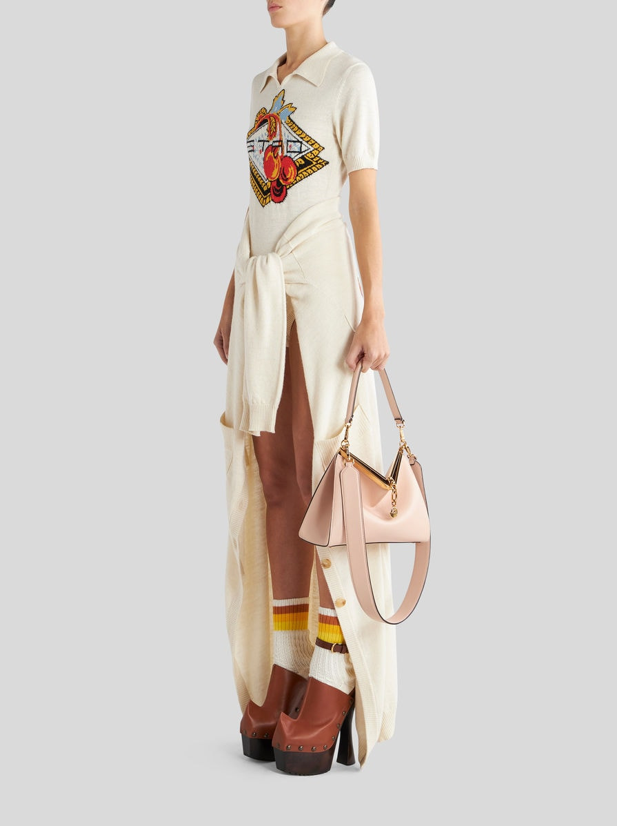 MEDIUM LEATHER VELA BAG - 4