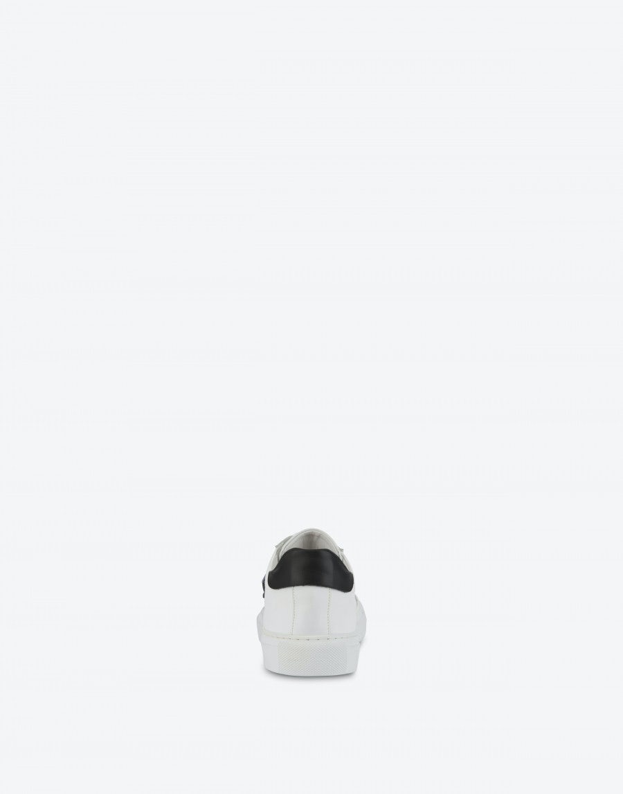 CALFSKIN SNEAKERS MOSCHINO LABEL - 3