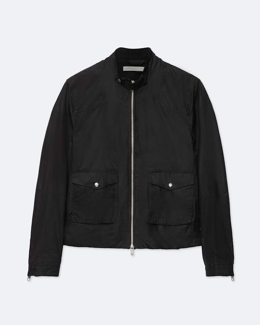 KIRK WAXED-COTTON RACER JACKET - 1