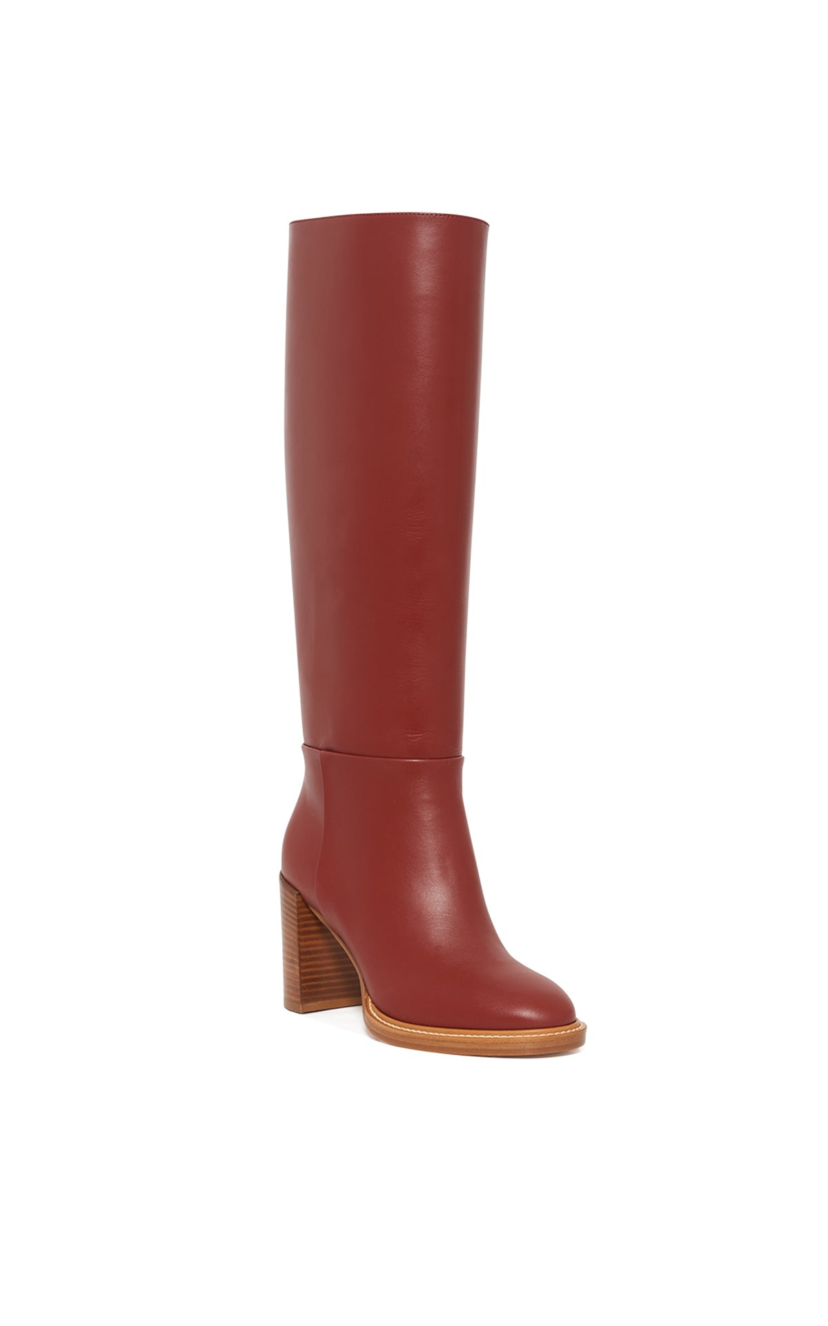 Bocca Knee High Boot in Burnt Sienna Leather - 2