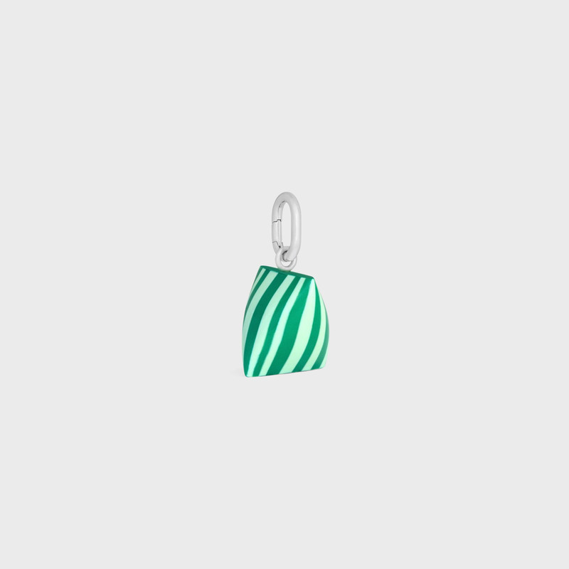 Celine Charms Berlingot in Resin and Brass with Rhodium Finish 3