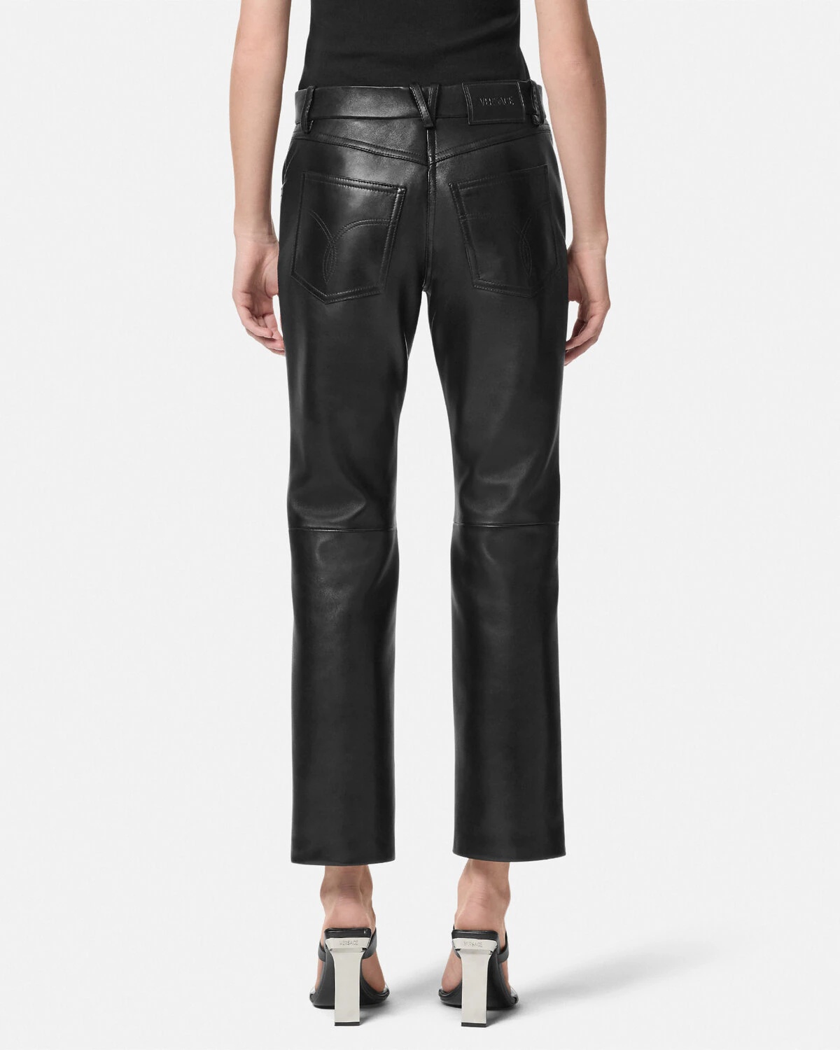 Plongé Leather Crop Straight-Fit Pants - 5