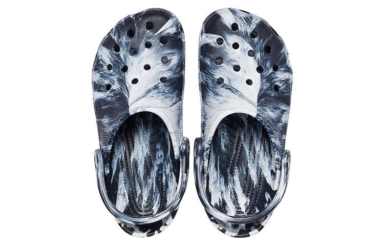 Crocs Beach Marble Unisex Black White Sandals 'Black White' 206867-103 - 5