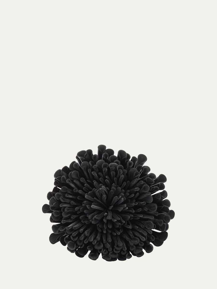 Leather Flower Choker - 1