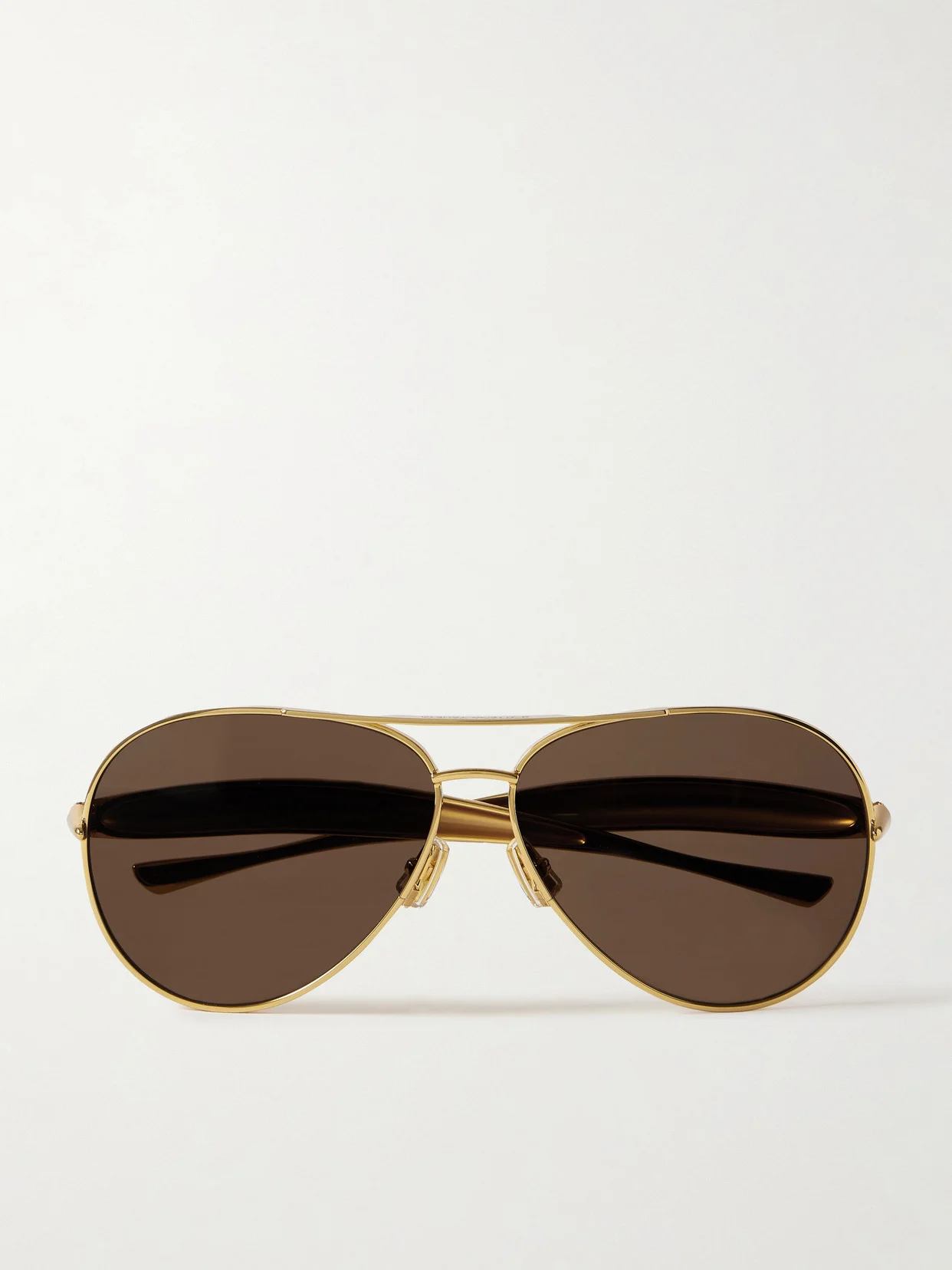 Sardine Aviator-style Gold-tone Sunglasses - 1