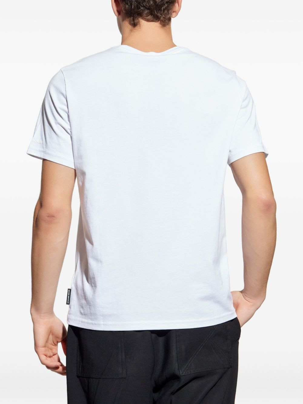 leaf-print logo T-shirt - 4