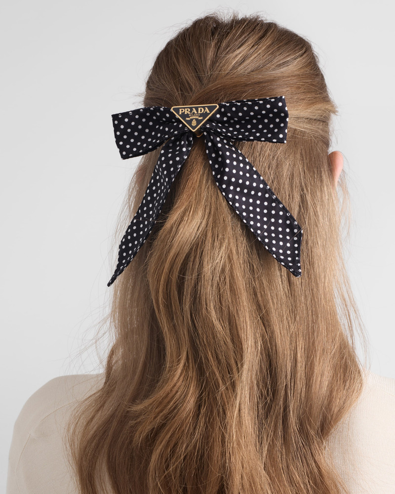Prada Printed Re-Nylon hair clip outlook