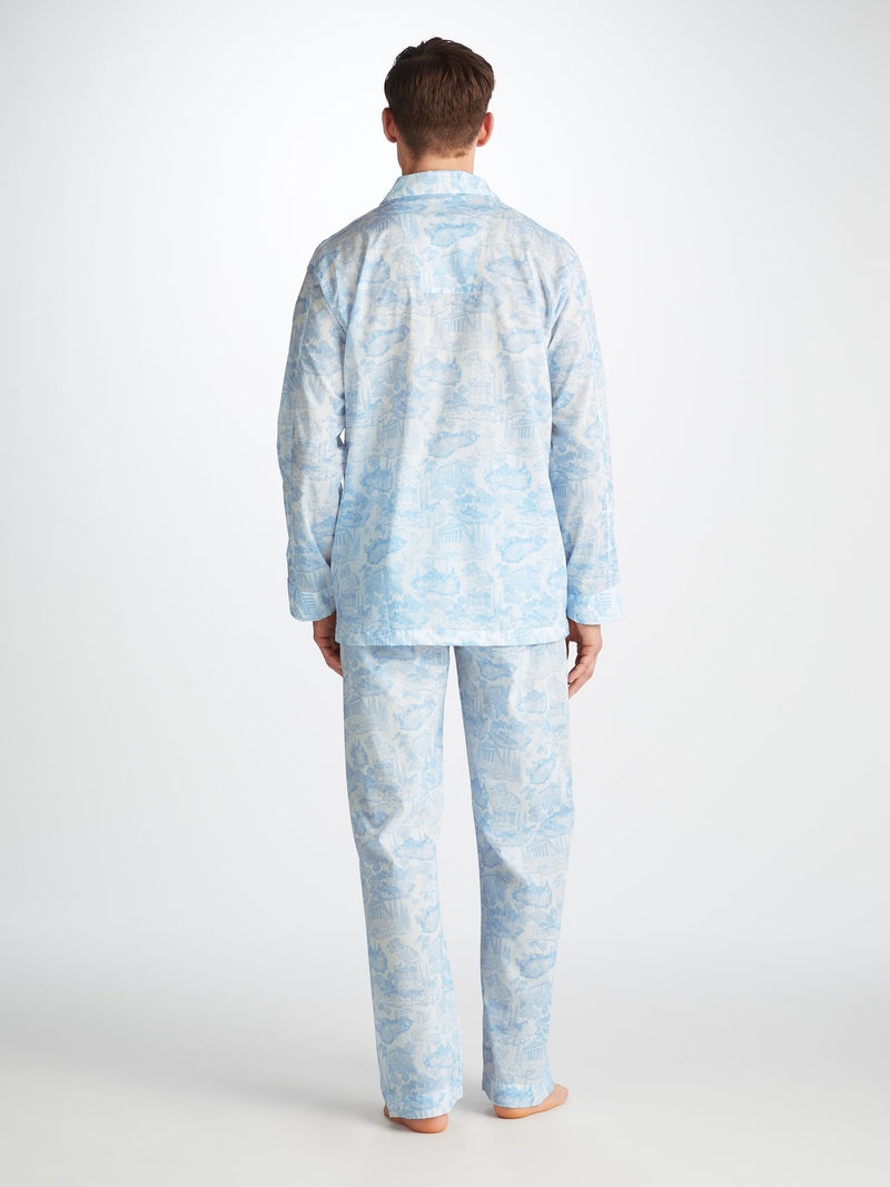 Men's Classic Fit Pyjamas Ledbury 77 Cotton Batiste White - 5