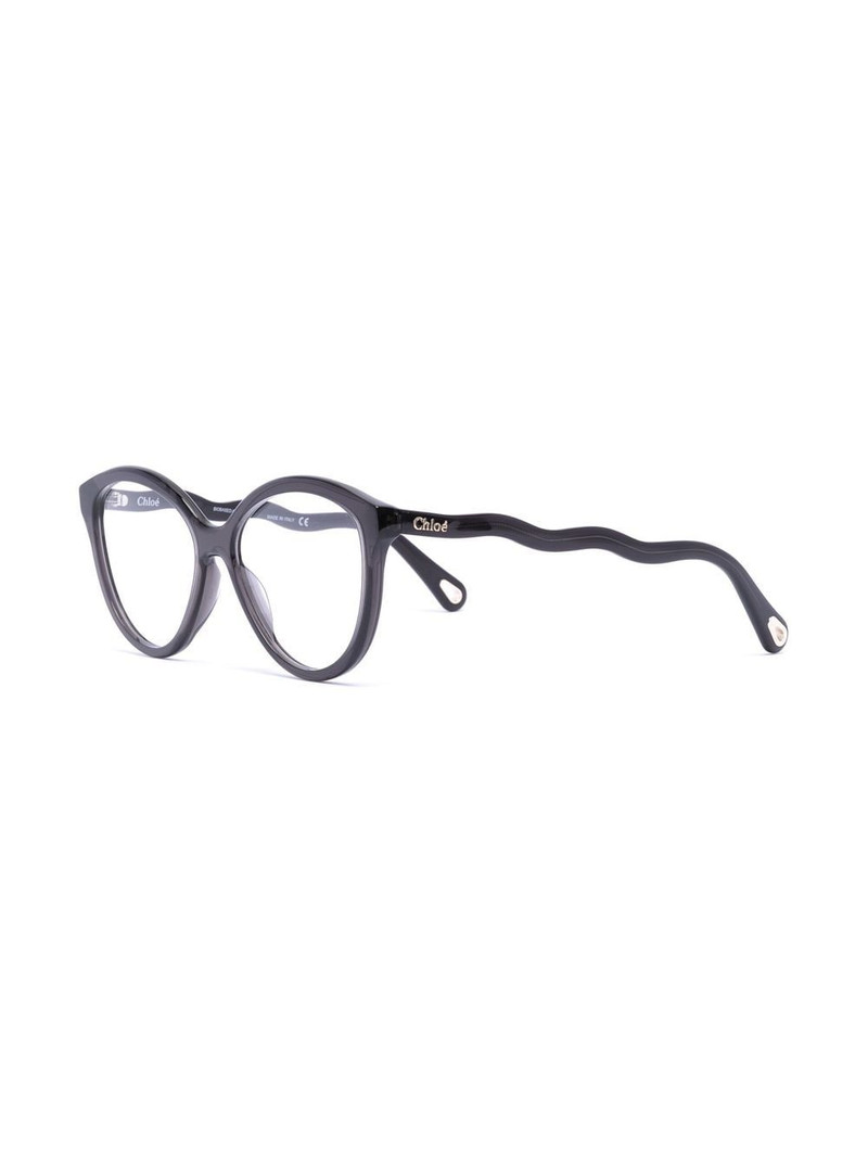 Chloé wave-arm round-frame glasses outlook