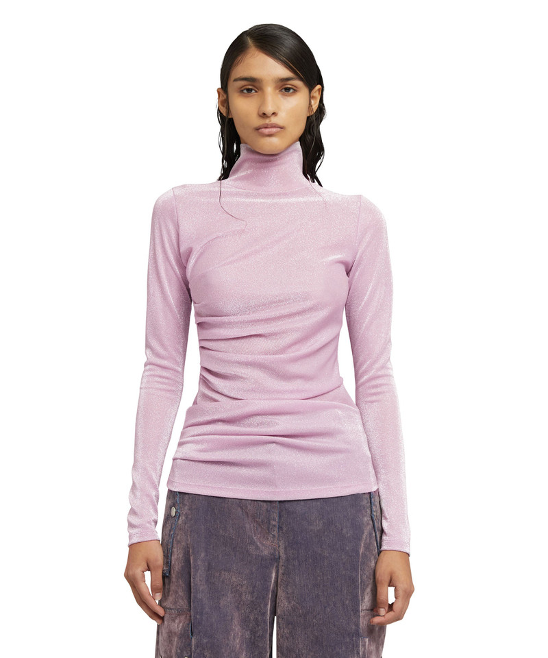 MSGM Top in fluid glittery jersey outlook