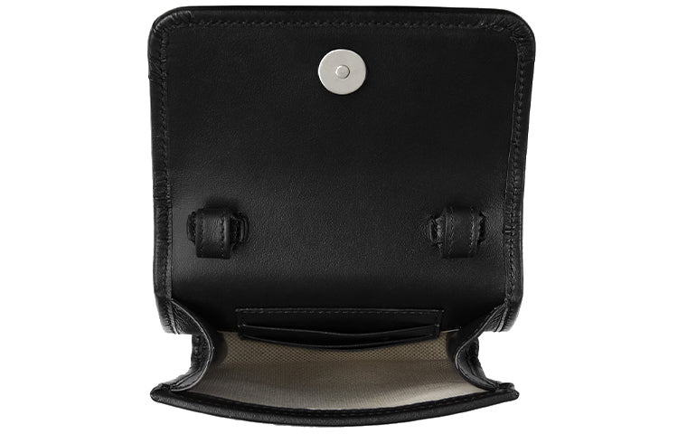 (WMNS) Gucci Logo Embossing Leather Shoulder Messenger Bag Mini Unisex / Black 625571-1W3AN-1000 - 5