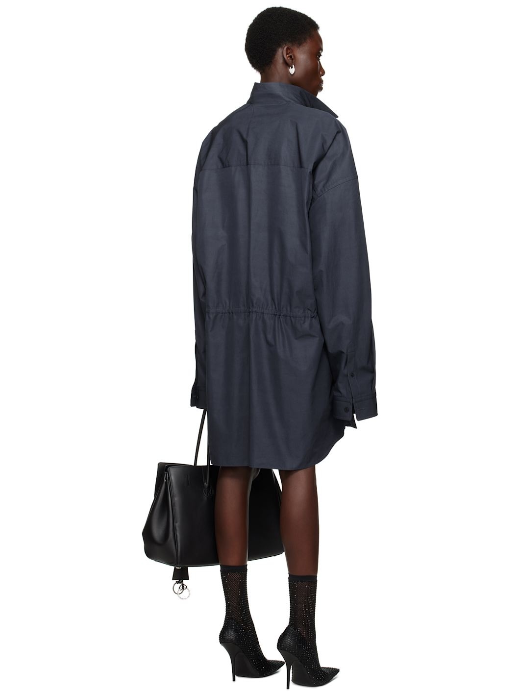 Navy Shirt Minidress - 3
