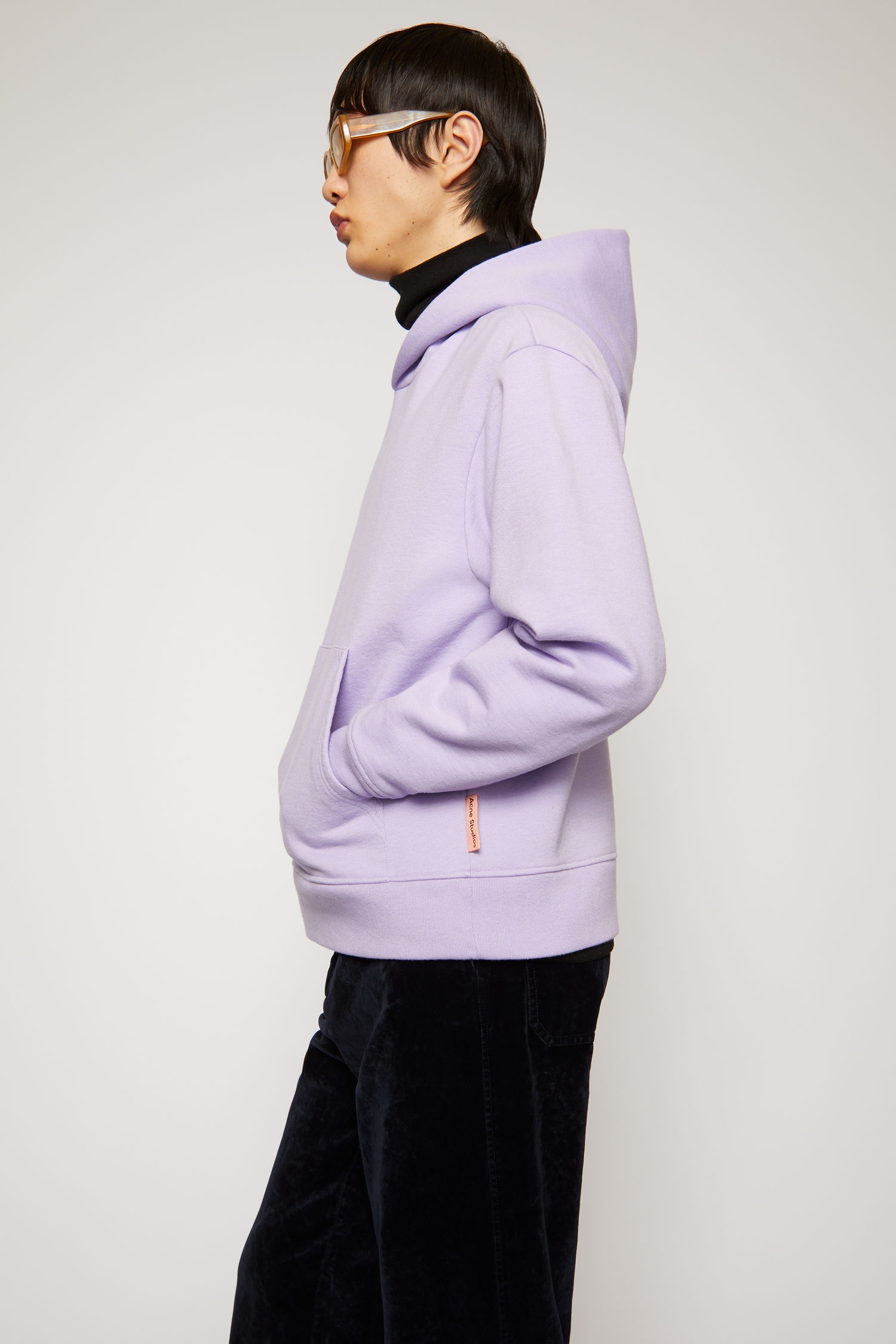 Classic fit hooded sweatshirt light purple - 3